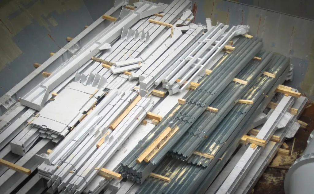 Industrial materials prepared for transport